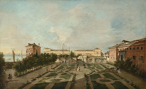 The Garden of Palazzo Contarini dal Zaffo, 1780, Francesco Guardi