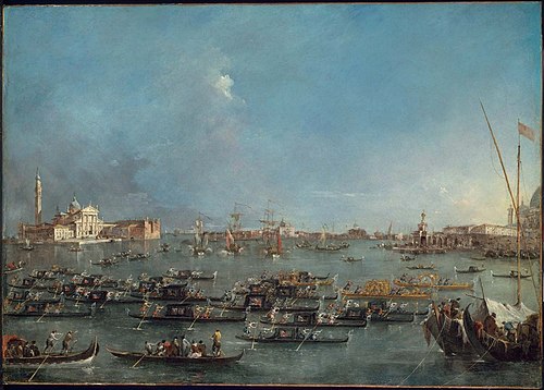 Procession of Gondolas in the Bacino di San Marco, 1786, Francesco Guardi