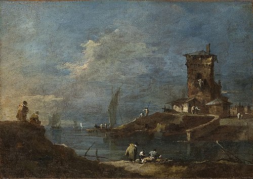 Seaport with a Castle, , Francesco Guardi