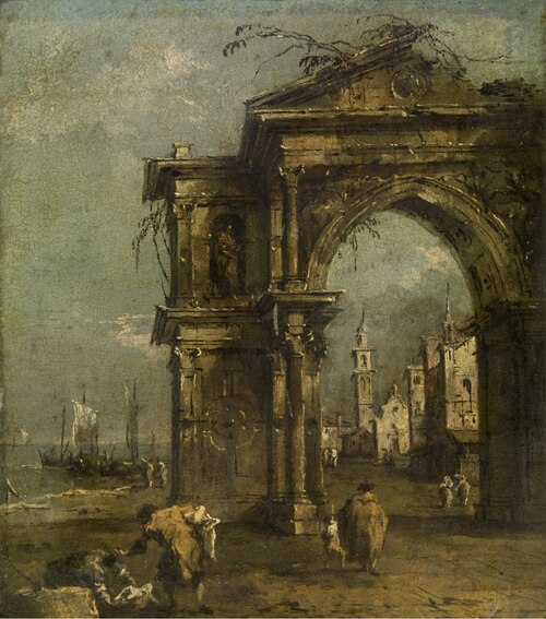 Triumphal Arch in Venice, 1737, Francesco Guardi