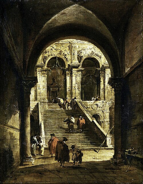 Escalier du palais, 1770, Francesco Guardi