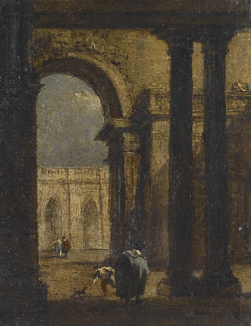 Capriccio: A Palace Courtyard, , Francesco Guardi
