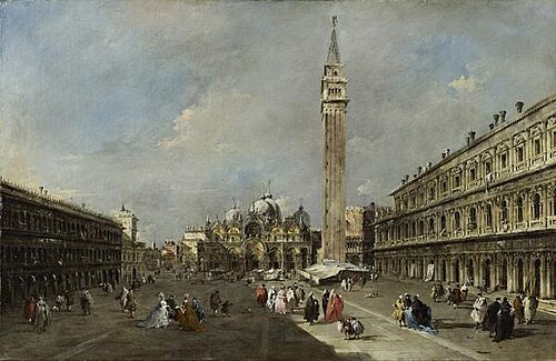 The Piazza San Marco, Venice, 1777, Francesco Guardi