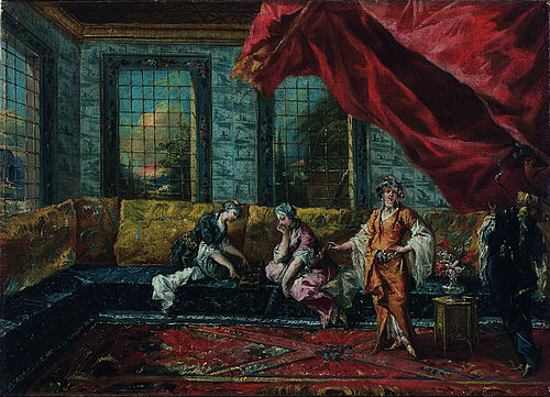 Two Odalisques Playing Mancala in the Harem, 1742, Francesco Guardi
