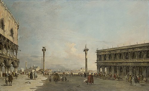 View of the Piazzetta Looking toward San Giorgio Maggiore, Venice, 1770, Francesco Guardi