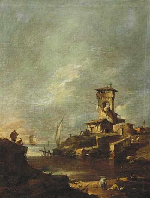 Landscape-Capriccio, 1765, Francesco Guardi