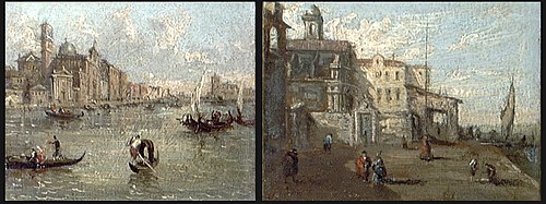 Two Venetian Canal Scenes, , Francesco Guardi