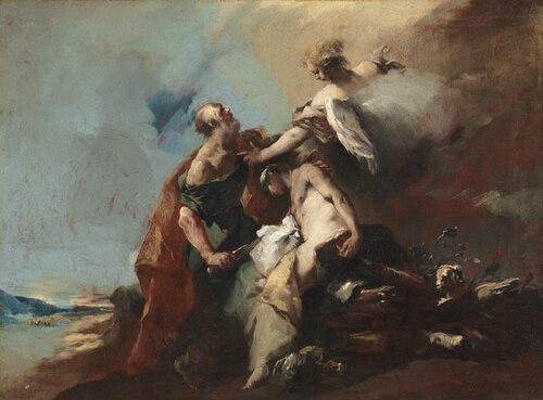 The Sacrifice of Isaac, Tobias and the Angel, The Angels Appearing to Abraham, Abraham Welcoming the, 1750, Francesco Guardi