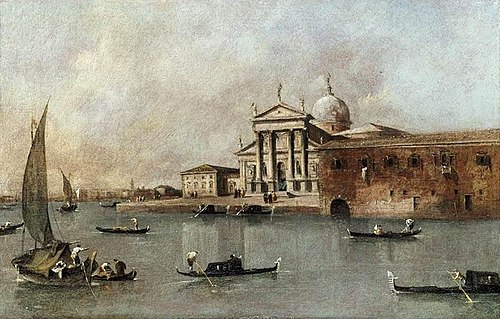 Venice: A View of the Church of San Giorgio Maggiore Seen from the Giudecca, 1750, Francesco Guardi