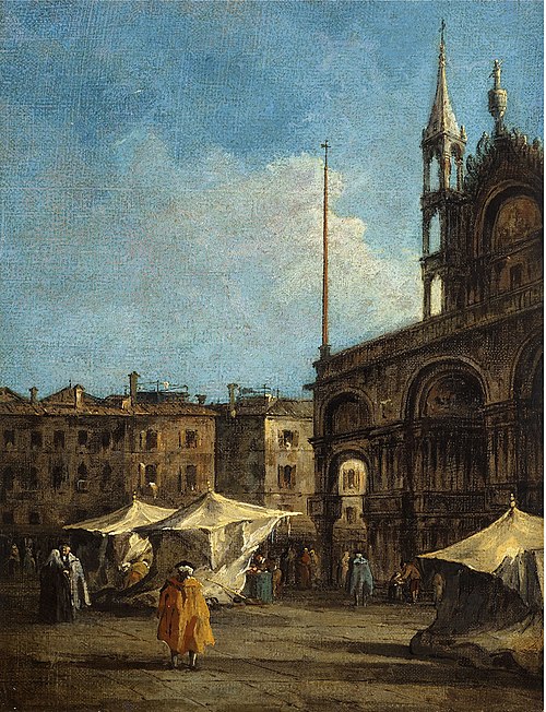 Vue de la place Saint-Marc, à Venise, 1760, Francesco Guardi