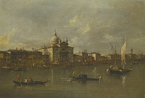 Venice, a view towards the Giudecca and the church of le Zitelle, 1790, Francesco Guardi
