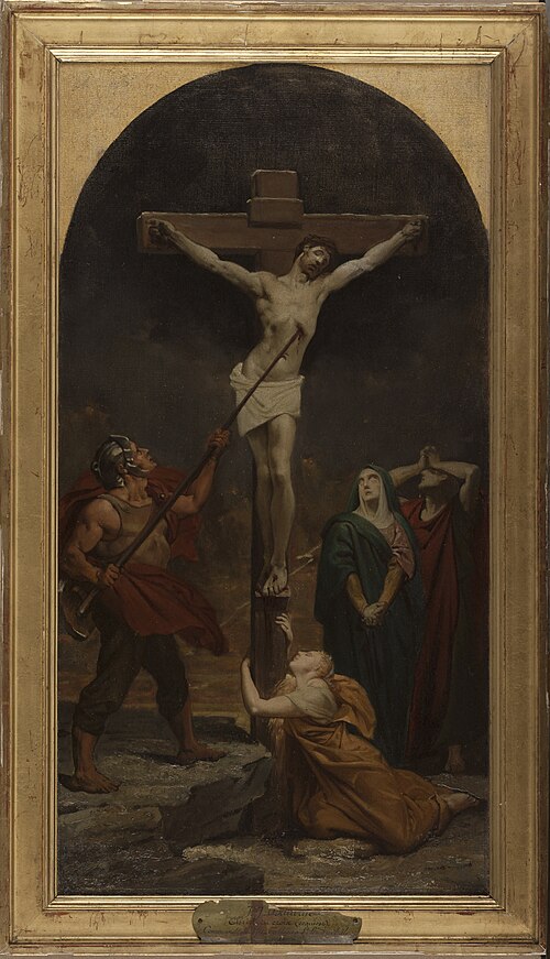 Esquisse pour l'église Saint-Louis-en-l'Ile : Le Christ en Croix, 1874, Jules Dauban