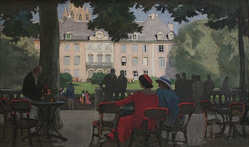 Terrasse du Jardin de ville, 1932, Jules Flandrin