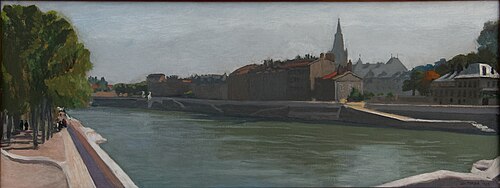 Les Quais de l'Isère, 1922, Jules Flandrin