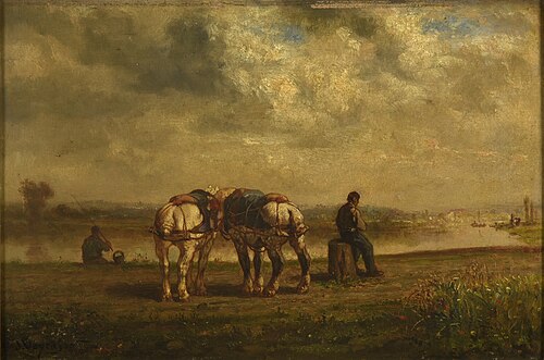 Chevaux de halage, 1850, Jules Jacques Veyrassat