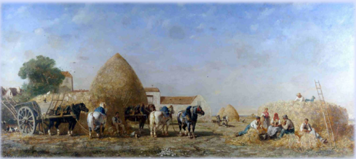 Le Repas des moissonneurs, 1862, Jules Jacques Veyrassat