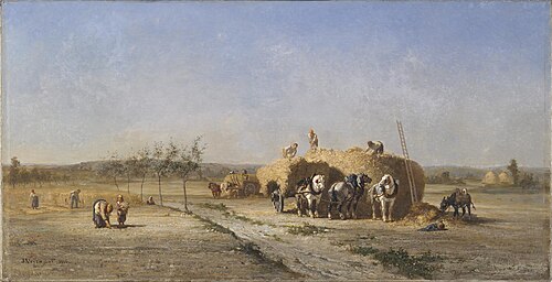 Harvest Scene, 1866, Jules Jacques Veyrassat
