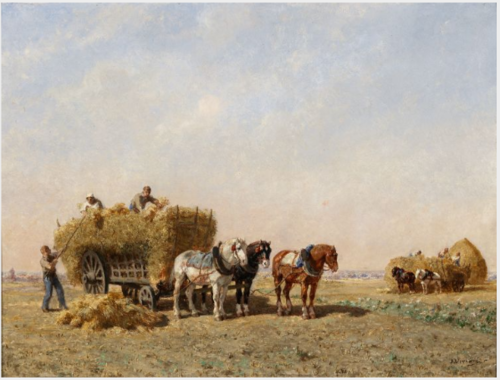 Loading the Corn, 1881, Jules Jacques Veyrassat