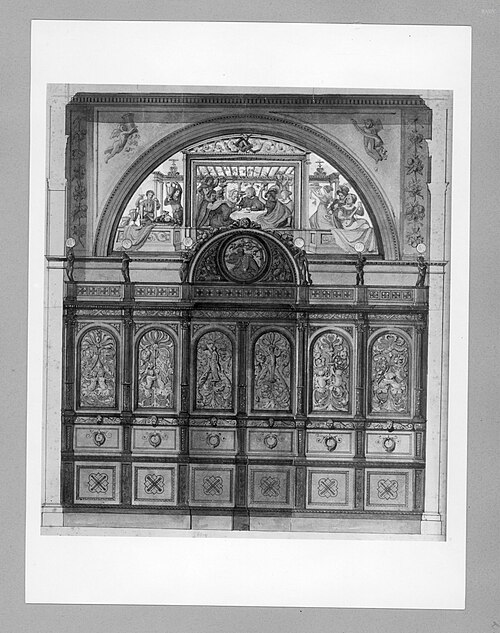 Entwurf einer Speisezimmervertäfelung, 1851, Eugen Napoleon Neureuther