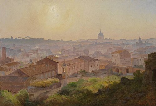 Blick vom Palatin auf Rom, 1837, Eugen Napoleon Neureuther