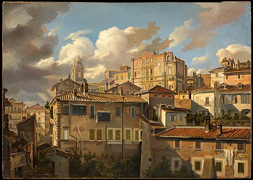 Houses in Rome, Near Santissima Trinità Dei Monti, 1836, Eugen Napoleon Neureuther