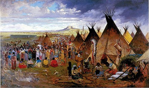 Camp sioux, , Jules Tavernier