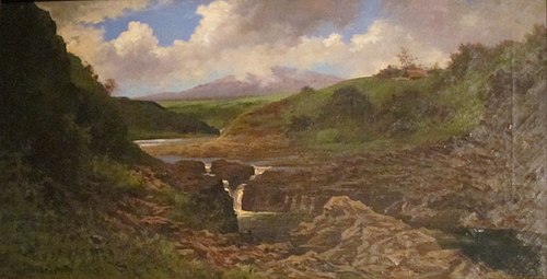 Wailuku Falls, 1886, Jules Tavernier