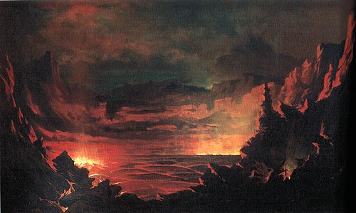 Caldeira du Kilauea, 1885, Jules Tavernier