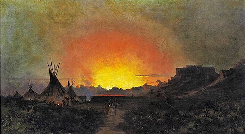 A Sunset in Waioming, 1889, Jules Tavernier