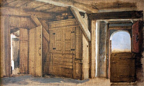 Frisian Hall with view, 1865, Carl Ludwig Jessen