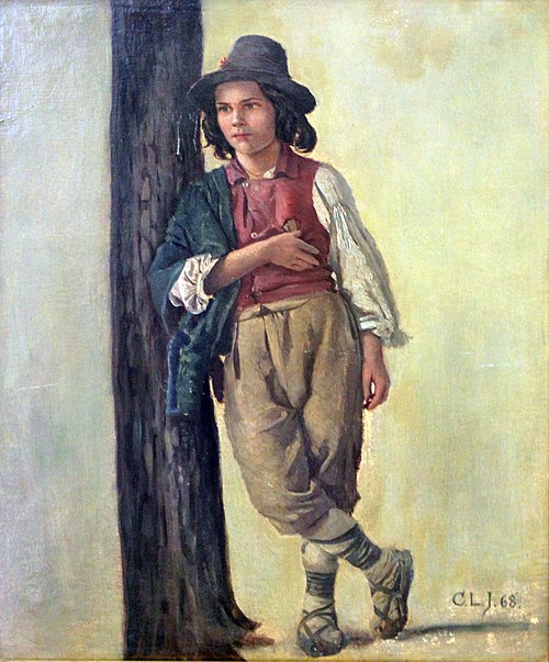 Italian shepherd boy, 1868, Carl Ludwig Jessen