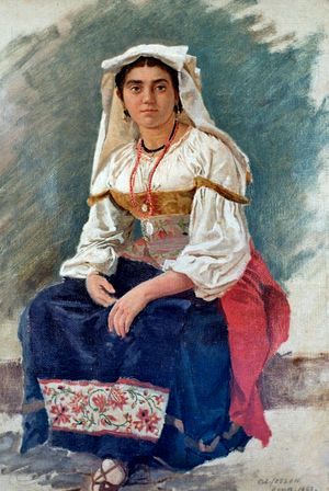 Roman woman, 1868, Carl Ludwig Jessen