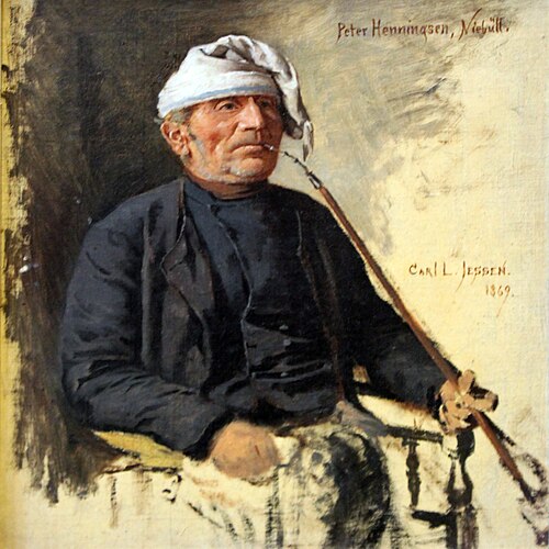 Portrait of Peter Henningsen, Niebüll, 1869, Carl Ludwig Jessen