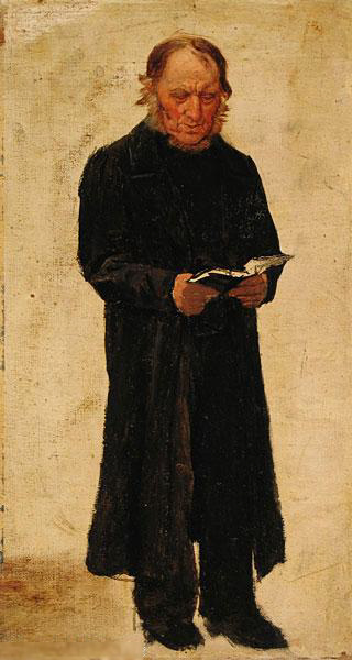 A sexton with a songbook, 1897, Carl Ludwig Jessen