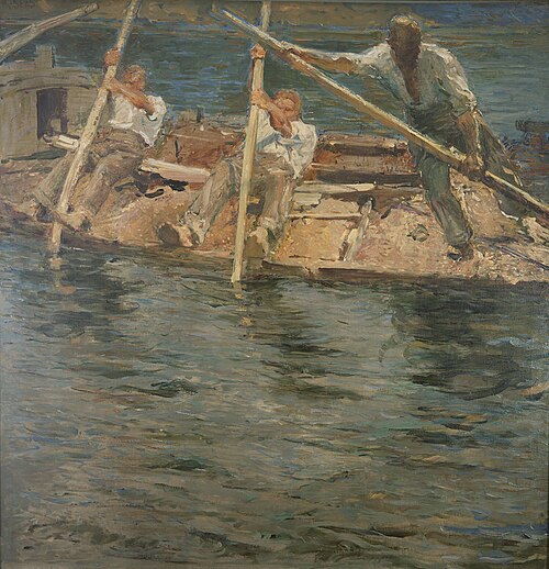 Elbe Dredgers, 1905, Robert Sterl