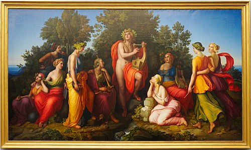 Apollo and the Muses, 1826, Heinrich Maria von Hess