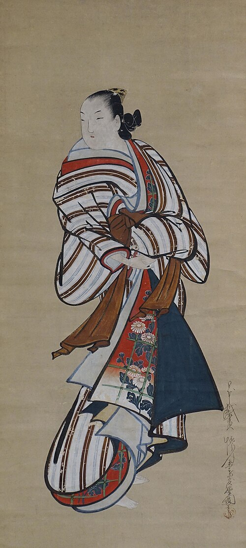 Standing Courtesan Looking Over Her Shoulder, 1715, Kaigetsudō Dohan