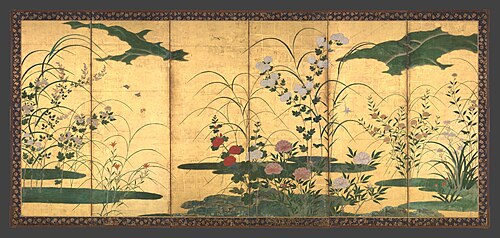 Flowers and Grasses of the Four Seasons, 1583, Kanō Mitsunobu