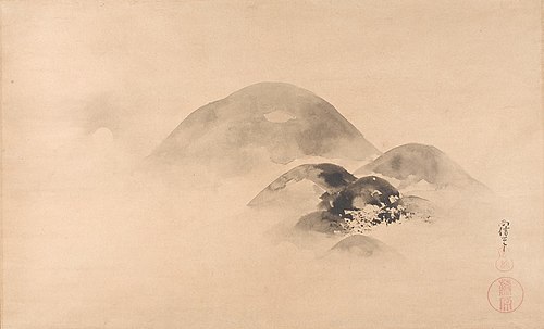 Landscape with Full Moon, , Kanō Naonobu