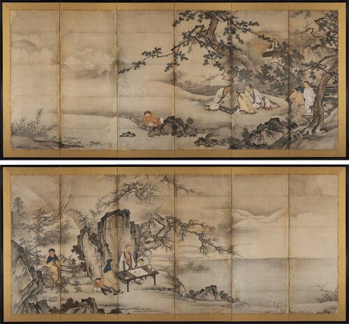 The Four Accomplishments, 1582, Kanō Shōei