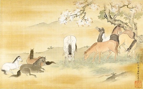 Eight Horses, 1683, Kanō Yasunobu