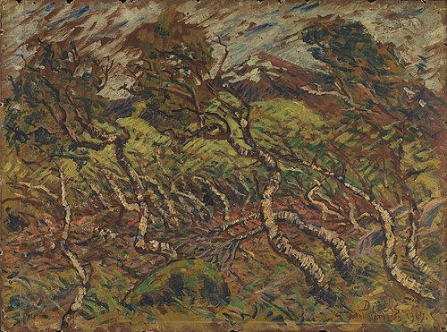 Dwarf Birch in Storm, 1907, Karl Edvard Diriks