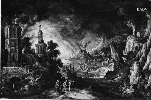 Untergang von Sodom und Gomorrha, 1585, Kerstiaen de Keuninck