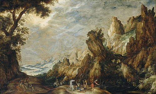 Paysage avec la conversion de Saul, 1612, Kerstiaen de Keuninck