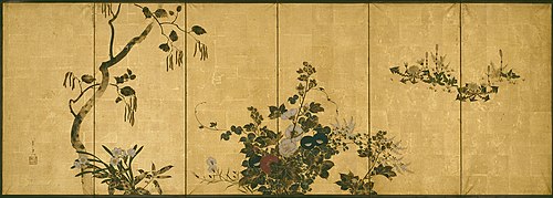 Flowers of Autumn and Winter, 1850, Kiitsu Suzuki
