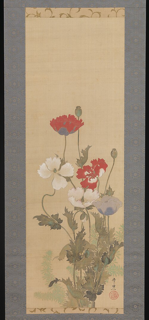 Poppies, 1850, Kiitsu Suzuki