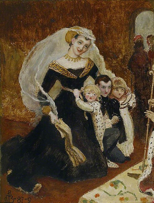 Lady Rivers and her Children, 1888, Ford Madox Brown