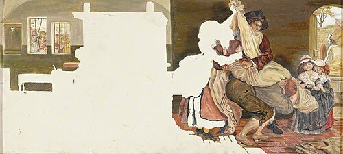 Unfinished Sketch for 'John Kay, Inventor of the Fly Shuttle, 1753', 1888, Ford Madox Brown