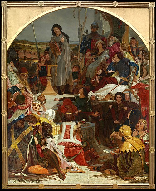 Chaucer at the court of Edward III, 1850, Ford Madox Brown