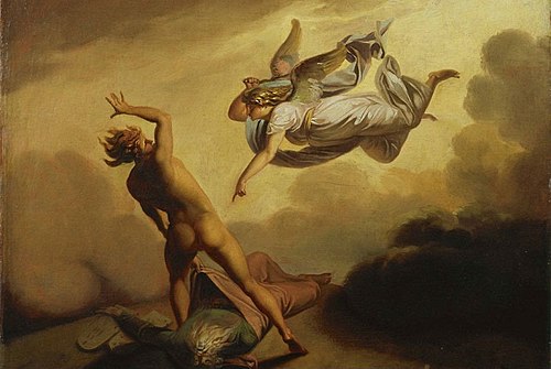 The Archangel Michael and Satan Disputing about the Body of Moses, 1782, Nicolai Abraham Abildgaard